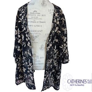 Catherine’s Bohemian Floral Crochet Kimono